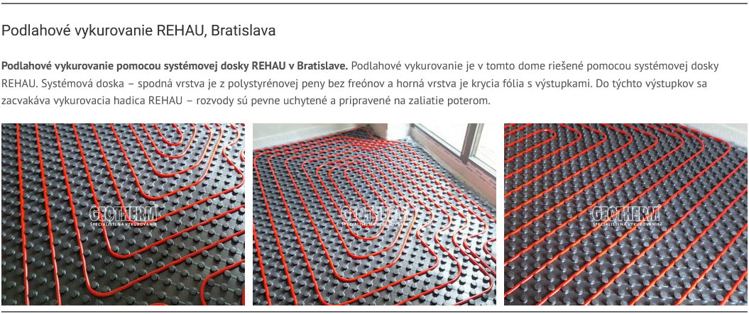 Podlahové vykurovanie montáž